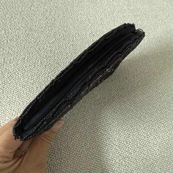 VTG Multi-Color Beaded Shell Clutch Neiman Marcus 20s Art Deco Scalloped Evening - Picture 5 of 9